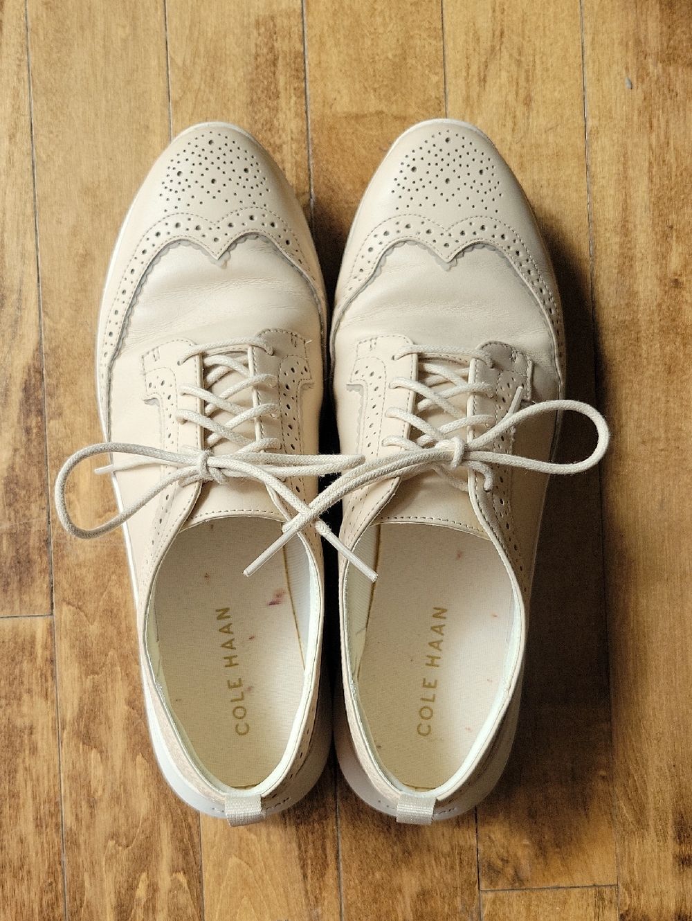 Cole Haan Women's Wingtip Oxford - Light Beige